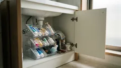 セリアのティータイムラックで洗面台下収納が一気に整う斜め収納アイデア